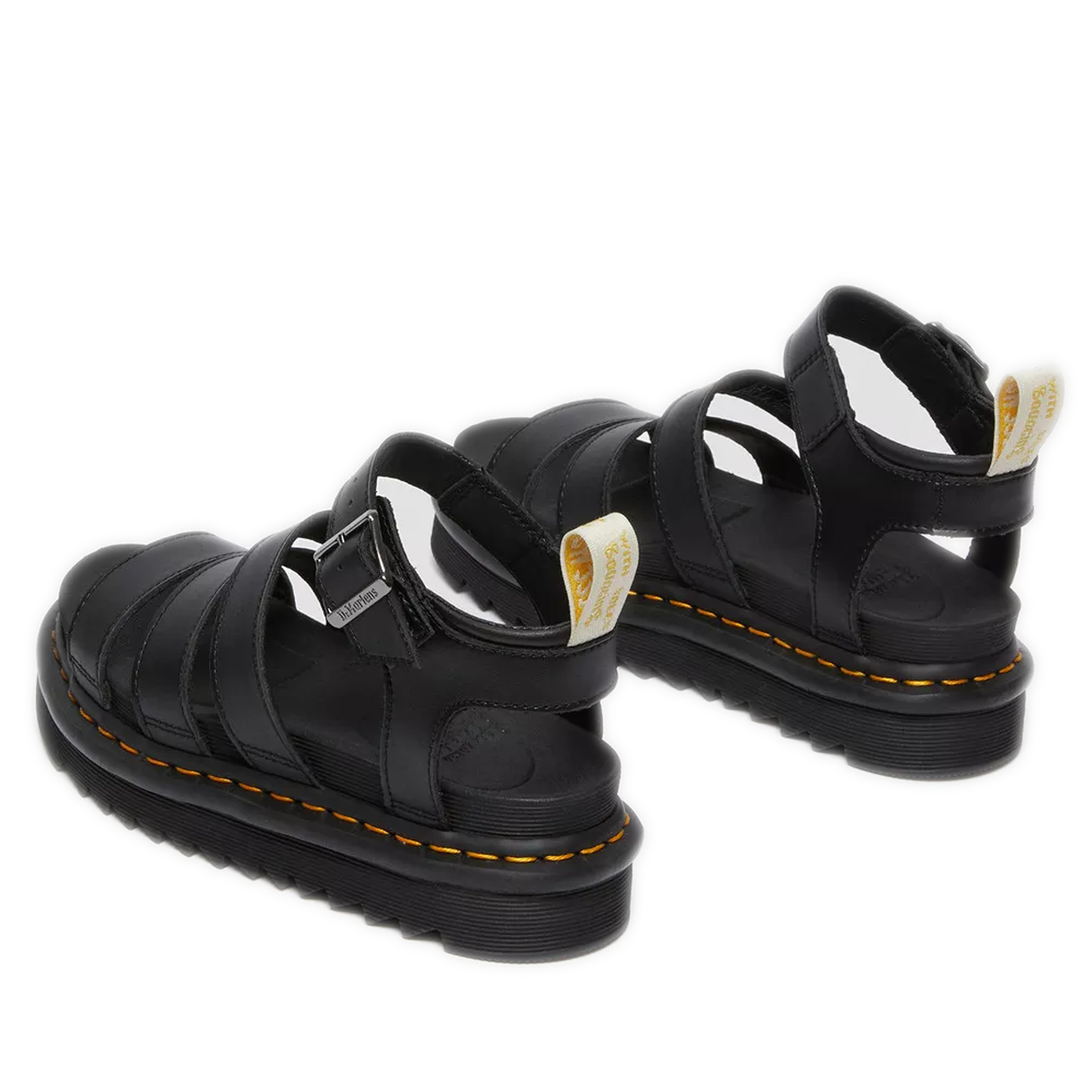 Women's Dr. Martens Vegan Blaire Felix Gadiator Sandals - Black Felix Rub Off