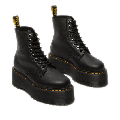 Women's Dr. Martens 1460 Pascal Max Leather Platform Boots - Black Pisa