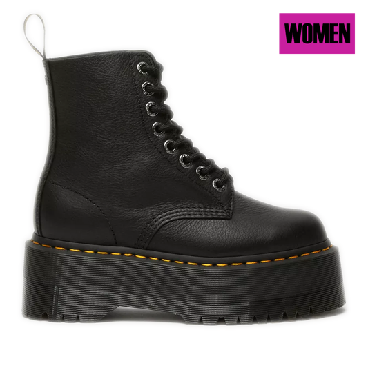 Women's Dr. Martens 1460 Pascal Max Leather Platform Boots - Black Pisa
