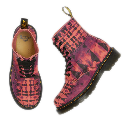 Women's Dr. Martens 1460 Pascal Tie Die Leather Lace Up Boots - Purple