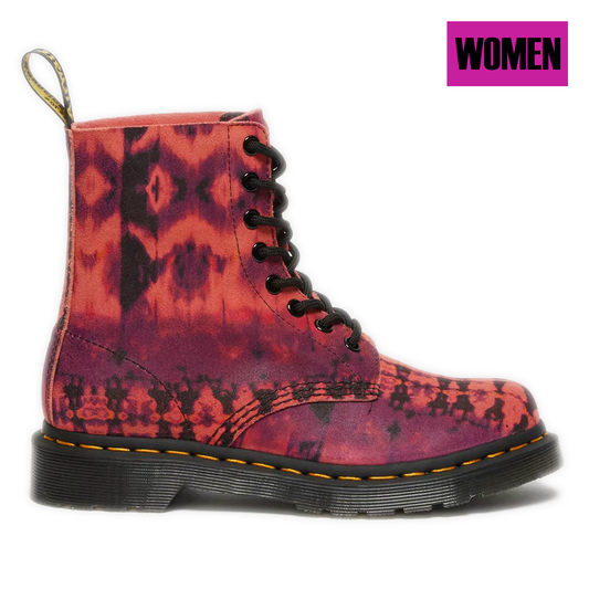 Women's Dr. Martens 1460 Pascal Tie Die Leather Lace Up Boots - Purple
