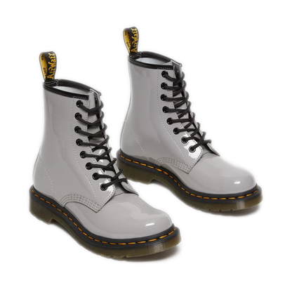 Women's Dr. Martens 1460 Patent Leather Lace Up Boots - Grey Lucido/ Patent Lamper