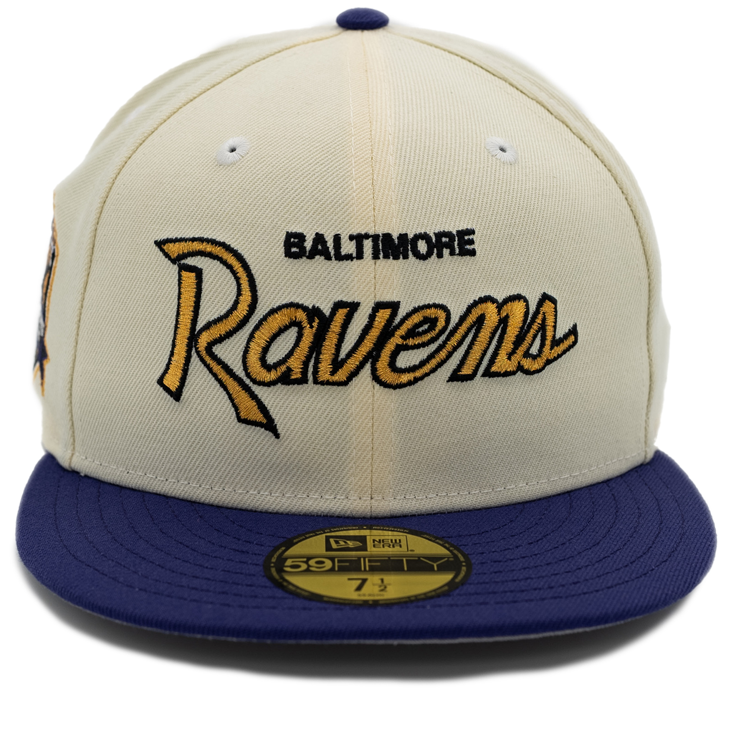 New Era Baltimore Ravens 59Fifty Fitted Hat - Chrome/ Purple