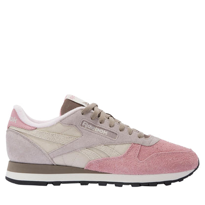 Men's Reebok Classic Leather Shoes - Sand/Hazy Grey/Dusty Rose