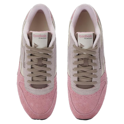Men's Reebok Classic Leather Shoes - Sand/Hazy Grey/Dusty Rose