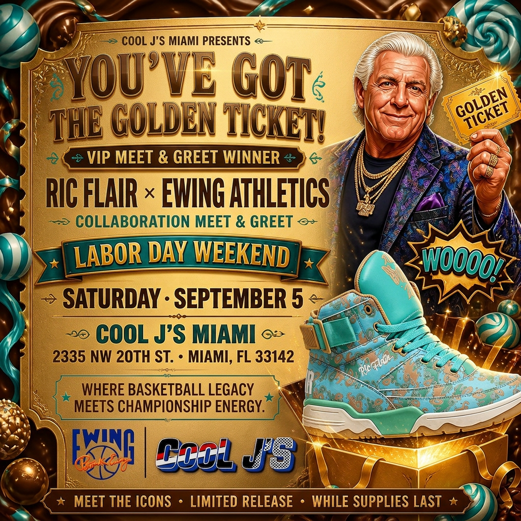 Ewing Athletics 33 HI x Ric Flair "Nature Boy" Sneakers+Signed-Box+VIP admission