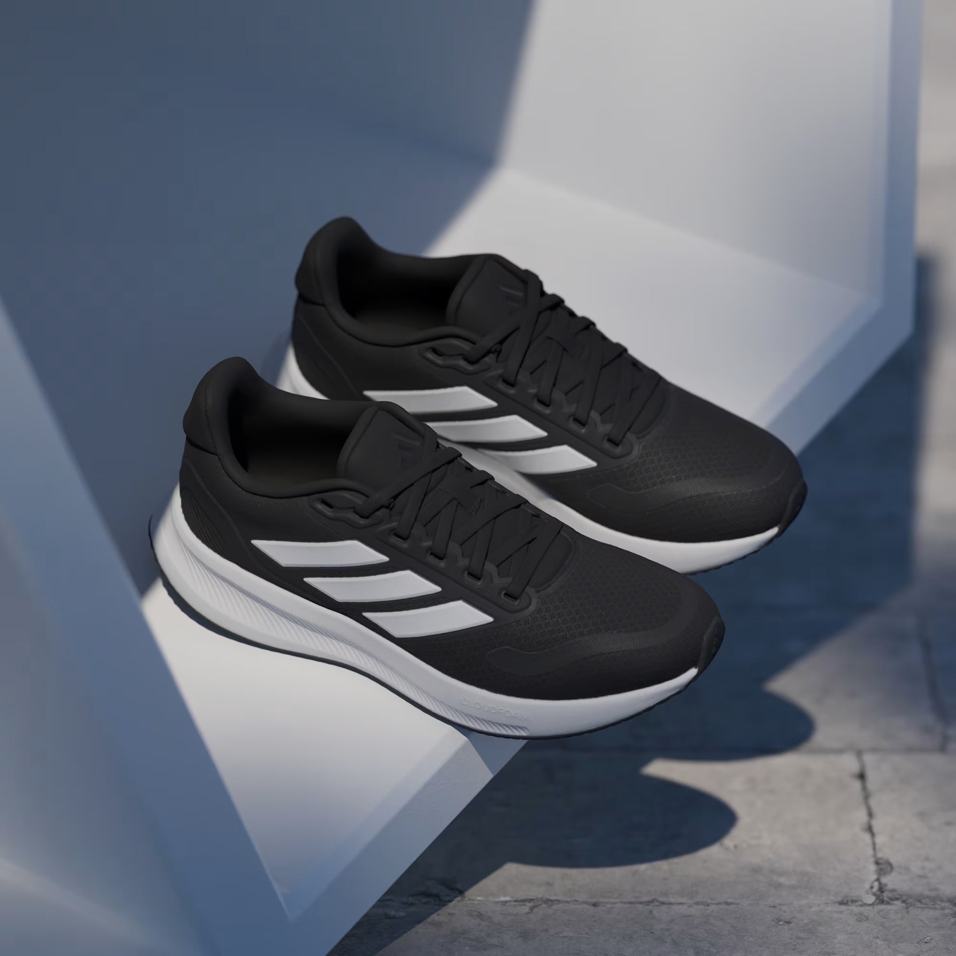 Pre School Adidas Runfalcon 5 - Core Black / Cloud White
