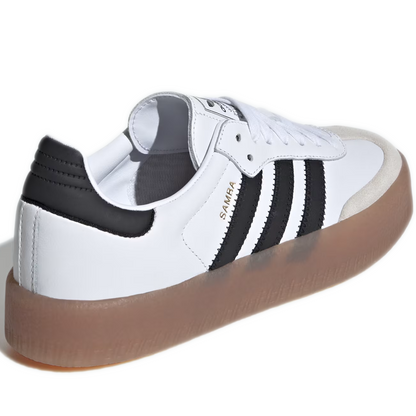 Women's Adidas Sambae Shoes - Cloud White/Core Black/Gold Metallic