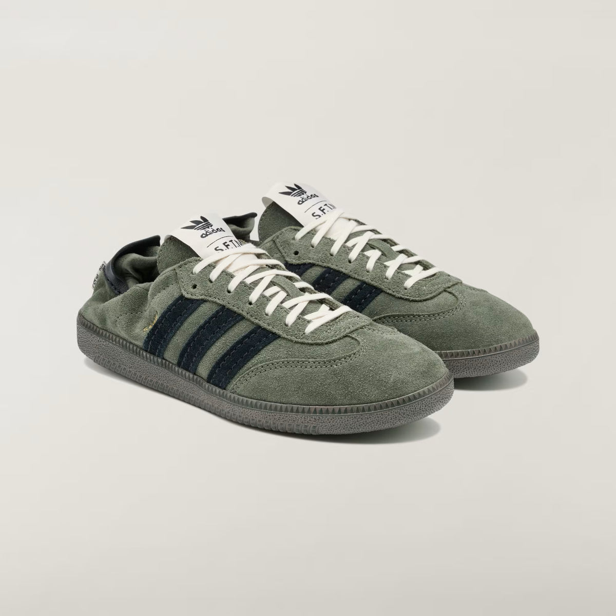 Men's Adidas Samba OG SFTM - Base Green / Core Black / Gold Metallic