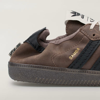 Men's Adidas Samba OG SFTM - Brown/Core Black / Gold Metallic