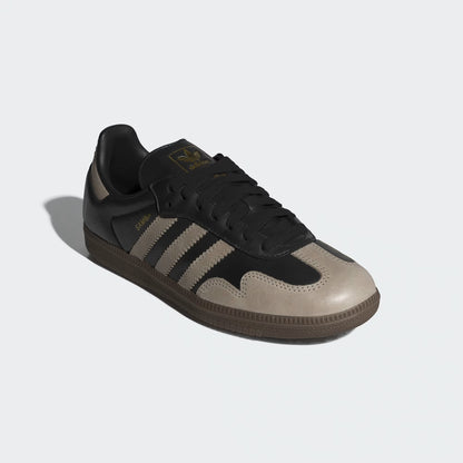 Women's Adidas Samba OG - Core Black / Wonder Beige / Gold Metallic