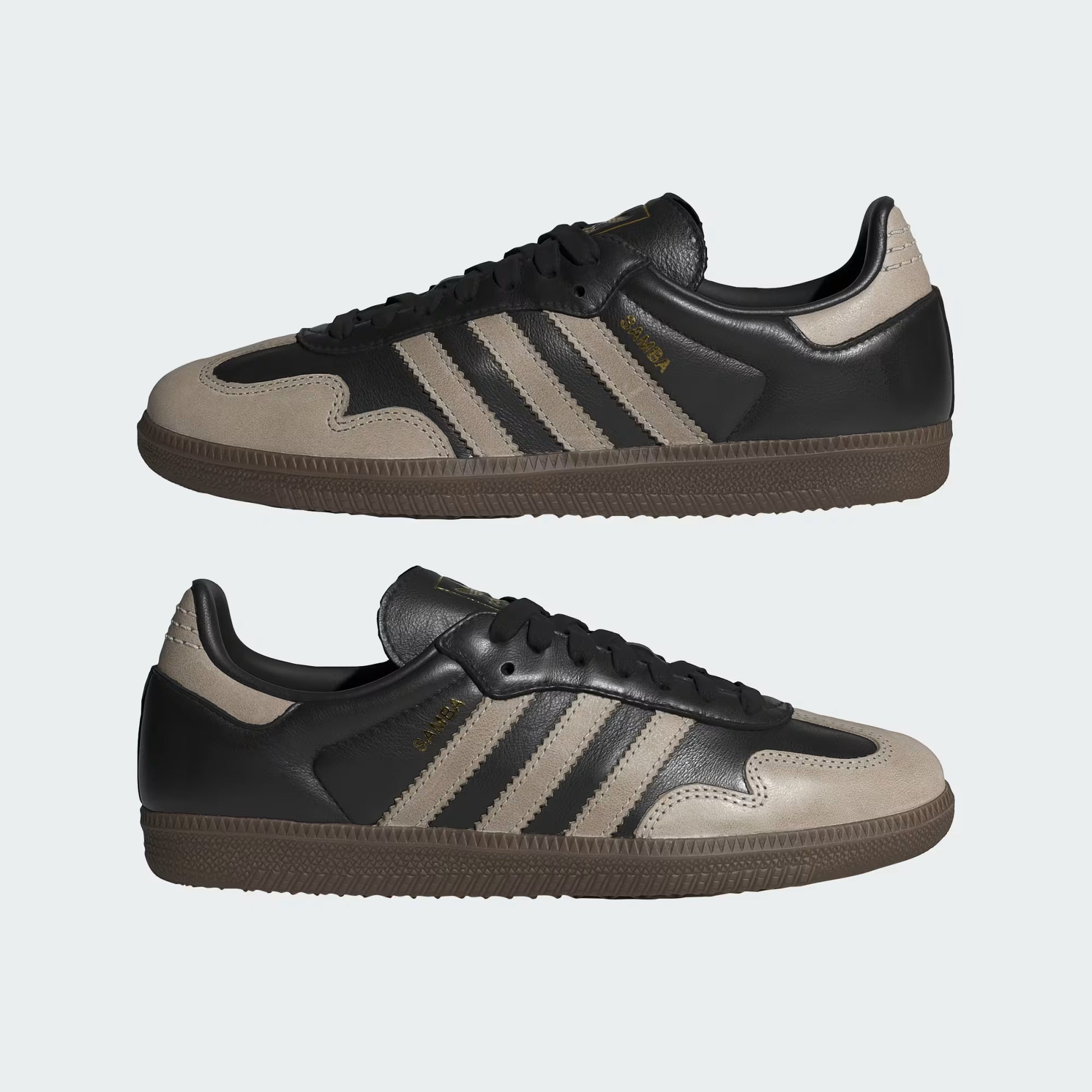 Women's Adidas Samba OG - Core Black / Wonder Beige / Gold Metallic