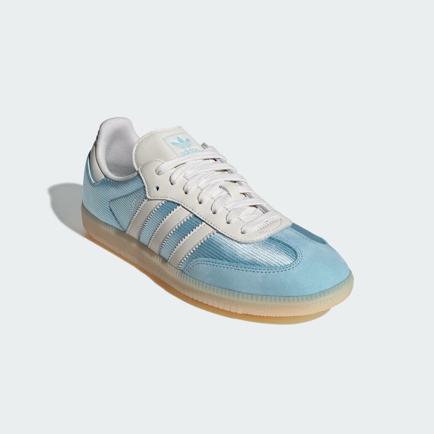 Men's Adidas Samba OG - Icey Blue/Chalk White/Sand Strata