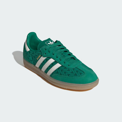 Women's Adidas Samba OG - Bold Green / Off White / Gold Metallic