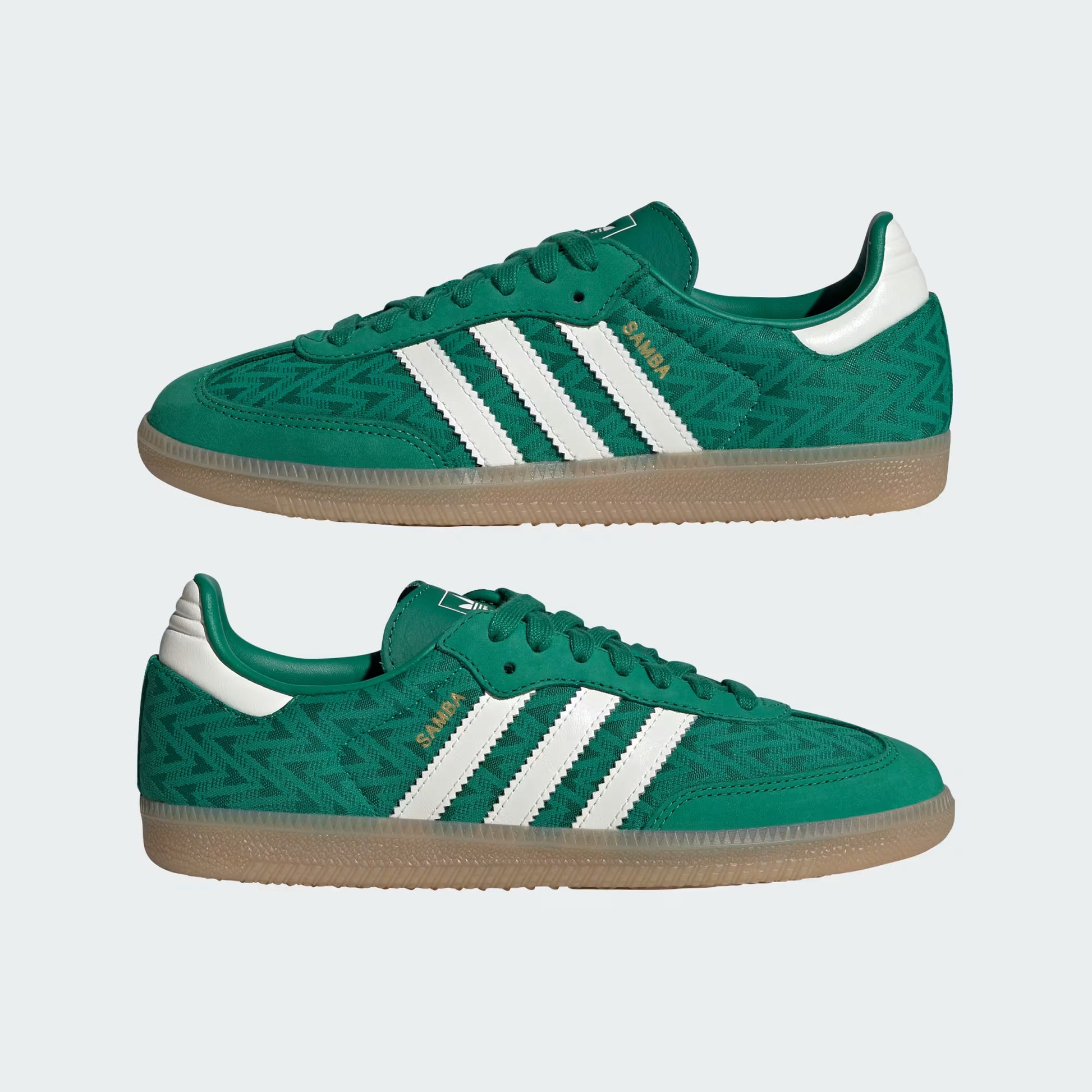 Women's Adidas Samba OG - Bold Green / Off White / Gold Metallic
