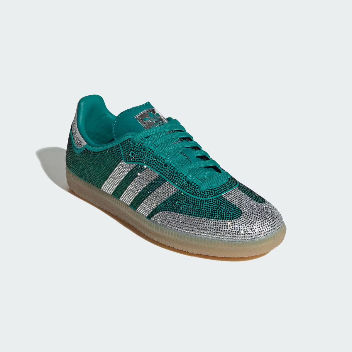 Women's Adidas Samba OG - Equipment Green / Silver Metallic