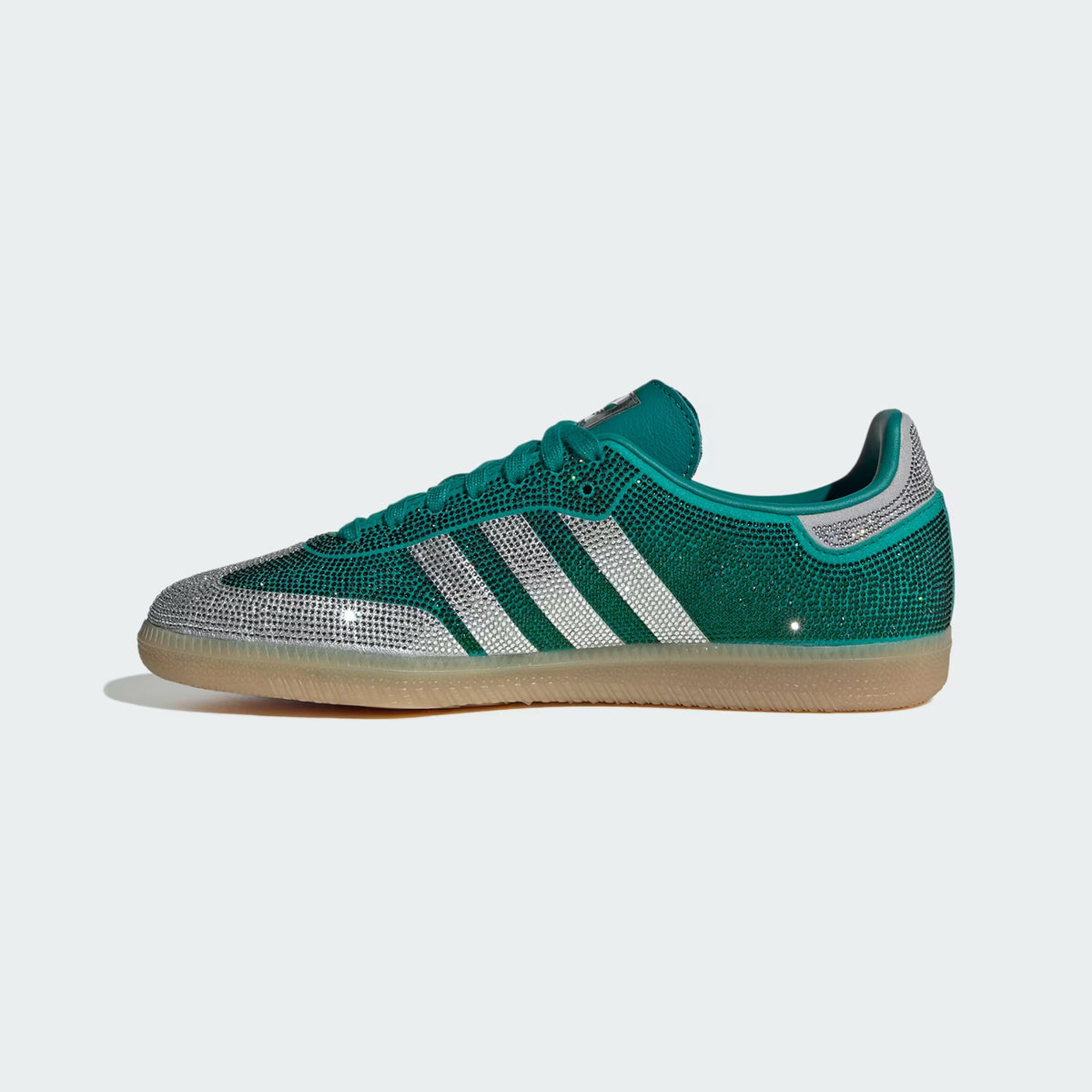 Women's Adidas Samba OG - Equipment Green / Silver Metallic