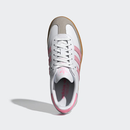 Grade School Adidas Samba OG - Cloud White / Light Pink