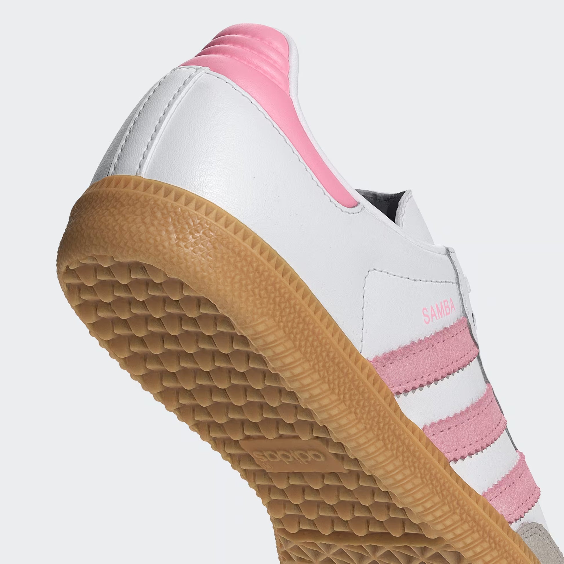 Grade School Adidas Samba OG - Cloud White / Light Pink