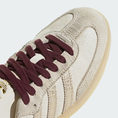 Women's Adidas Samba OG - Cream White / Maroon