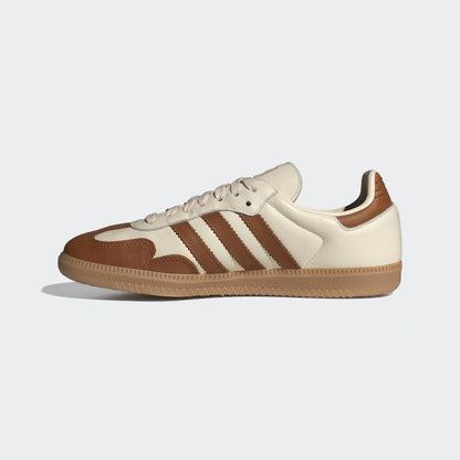 Women's Adidas Samba OG - Wonder White / Dusky Bronze / Gold Metallic