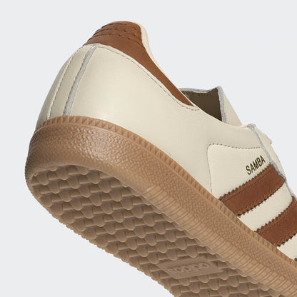 Women's Adidas Samba OG - Wonder White / Dusky Bronze / Gold Metallic
