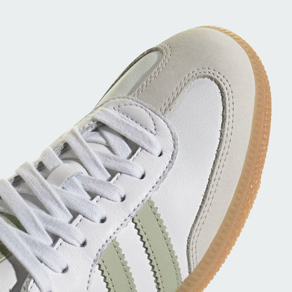 Women's Adidas Samba OG - Cloud White / Halo Green / Tent Green