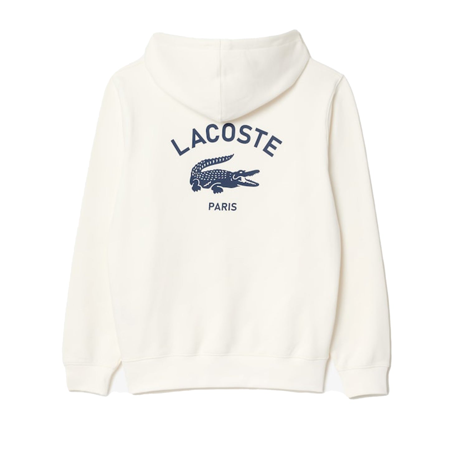 Men's Lacoste Print Hoodie - White - Back