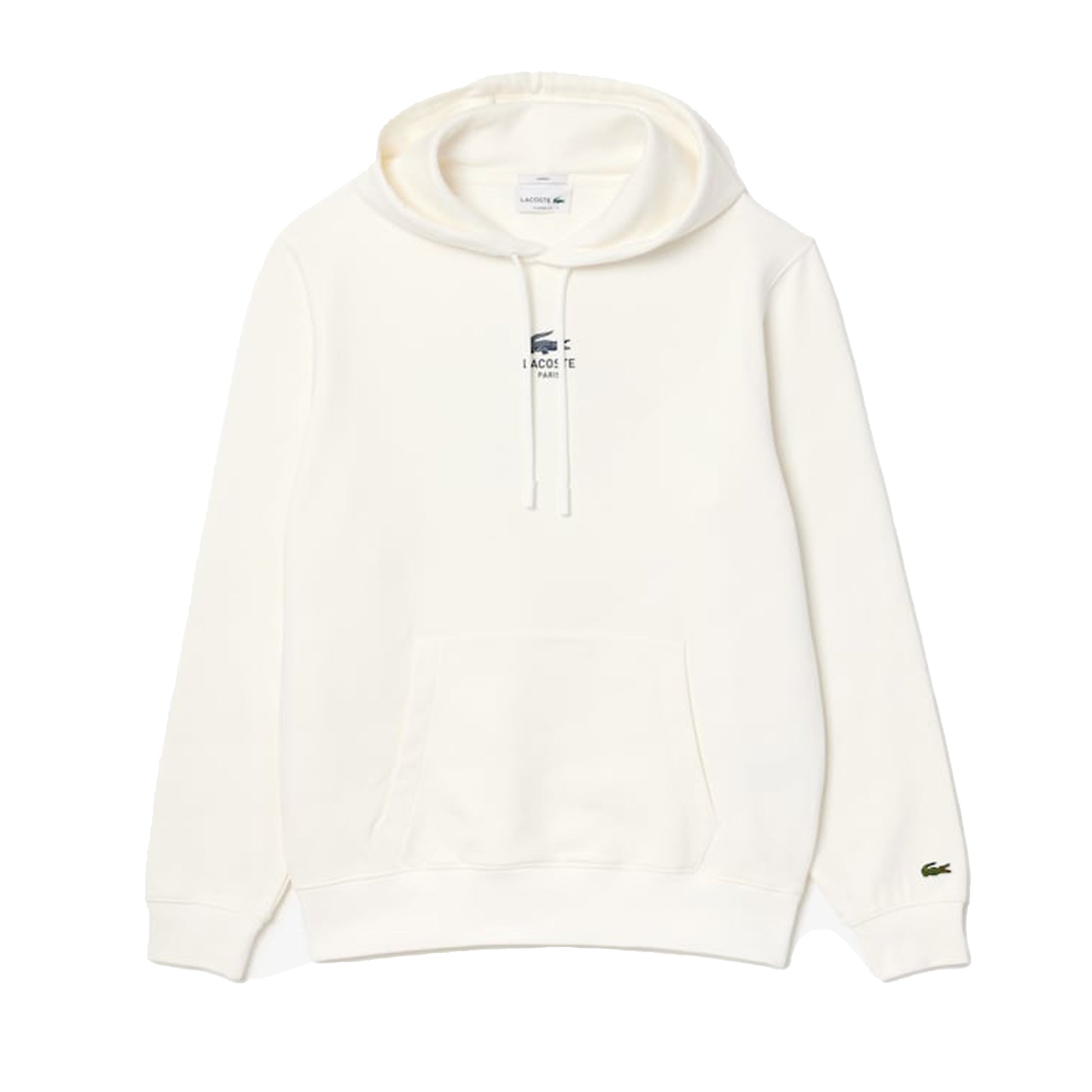 Men's Lacoste Print Hoodie - White - Front