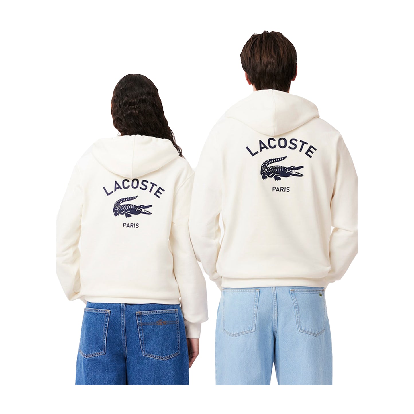 Men's Lacoste Print Hoodie - White - Model 2