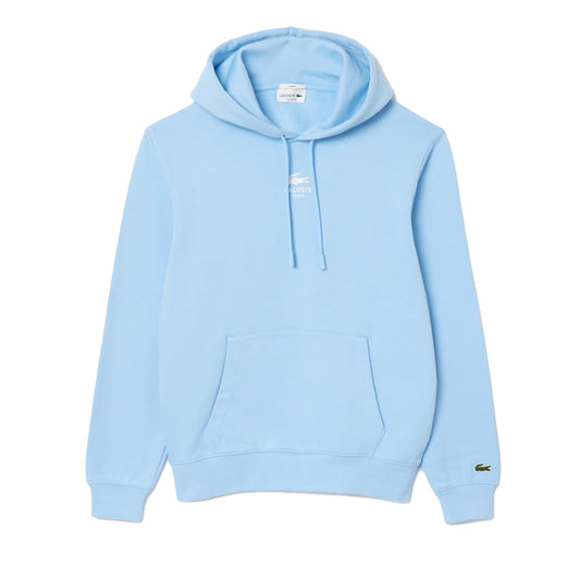 Men's Lacoste Print Hoodie - Pastel Blue - Front