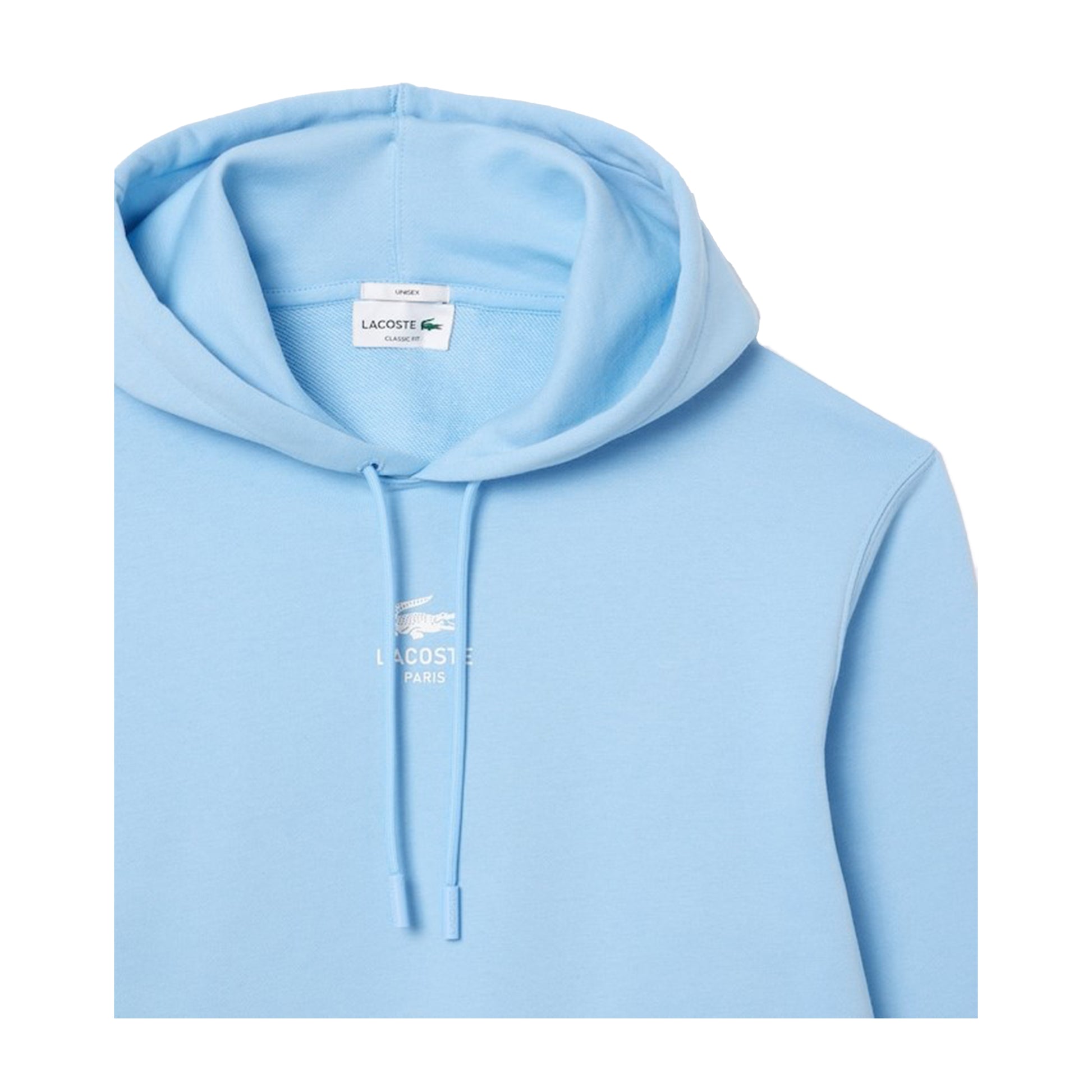 Men's Lacoste Print Hoodie - Pastel Blue - Front Detail