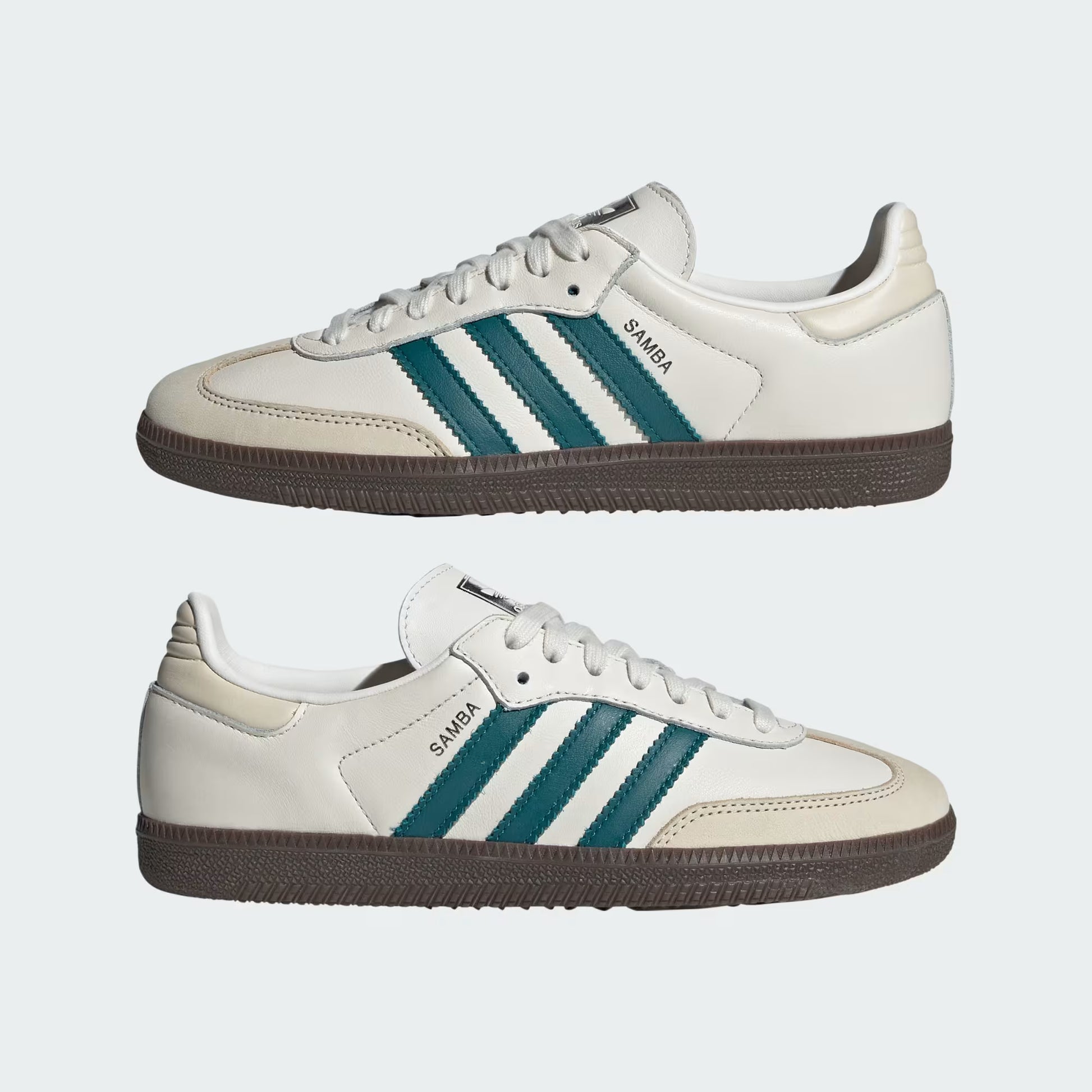 Women's Adidas Samba OG - Cloud White / Legacy Teal / Wonder White