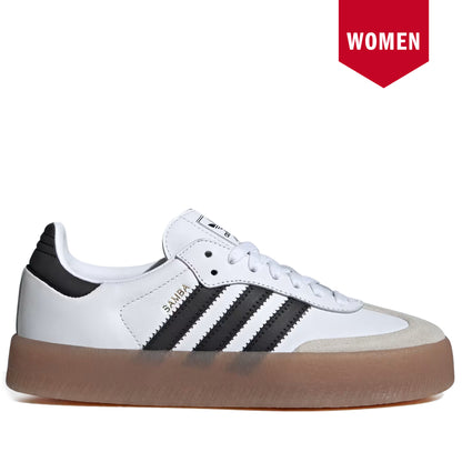 Women's Adidas Sambae Shoes - Cloud White/Core Black/Gold Metallic