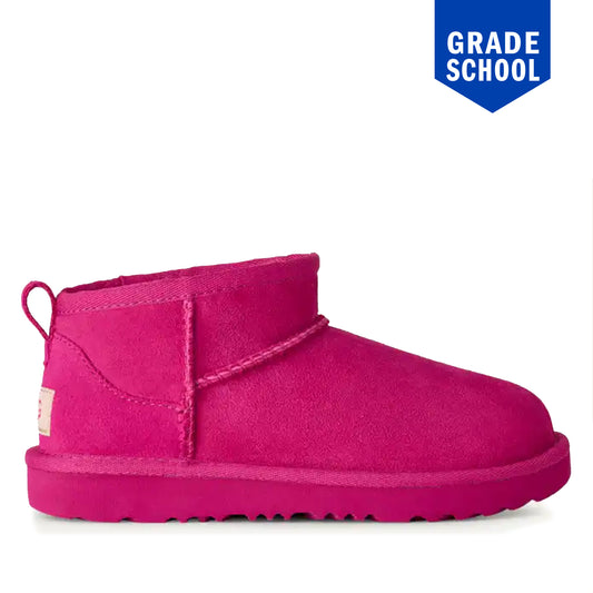 Grade School Ugg Classic Ultra Mini - Dark Peony