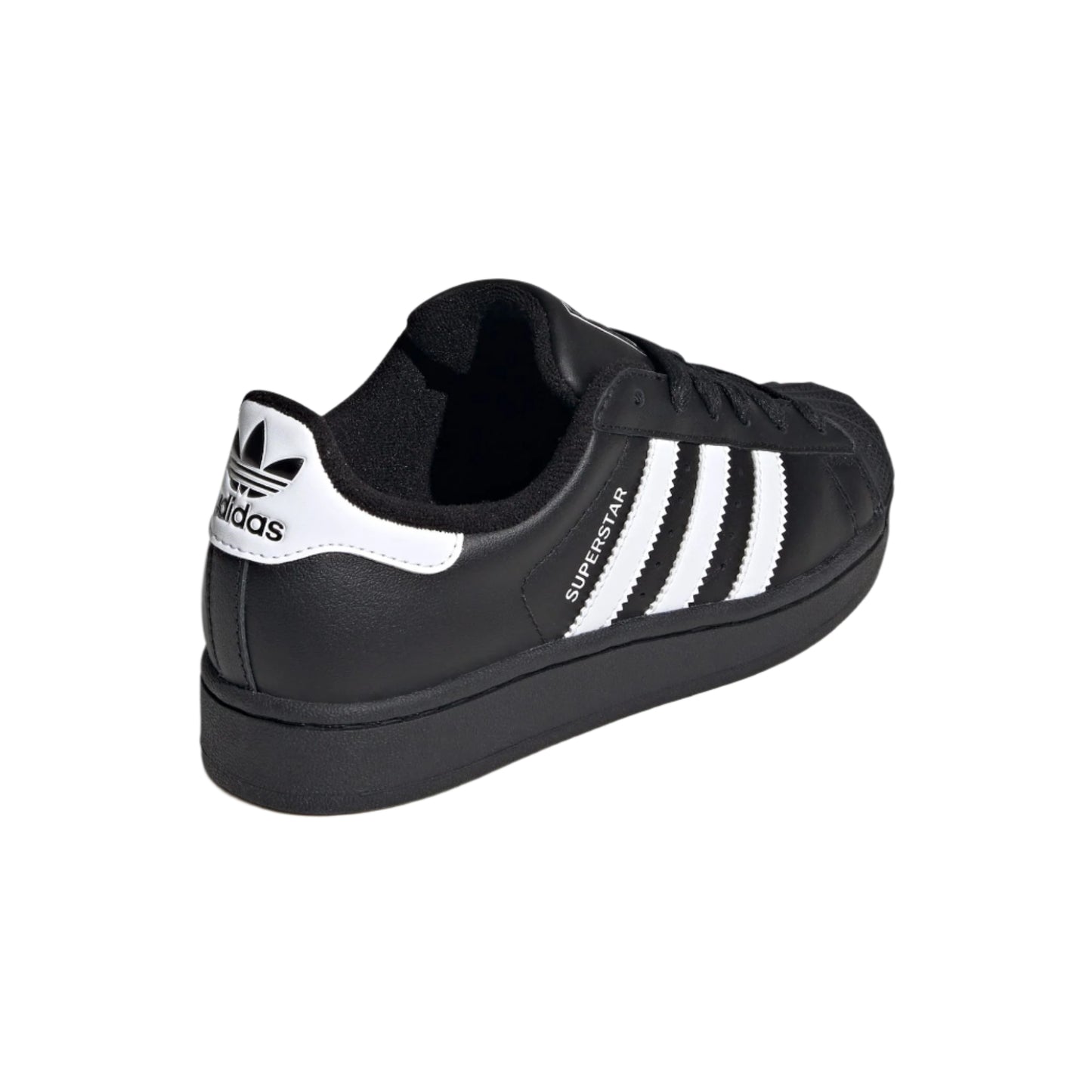 Grade School Adidas Superstar II J Shoes - Black/White/Black