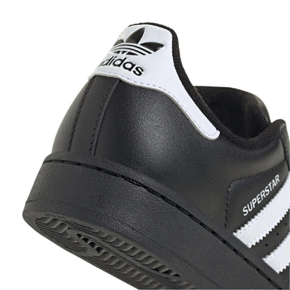 Grade School Adidas Superstar II J Shoes - Black/White/Black