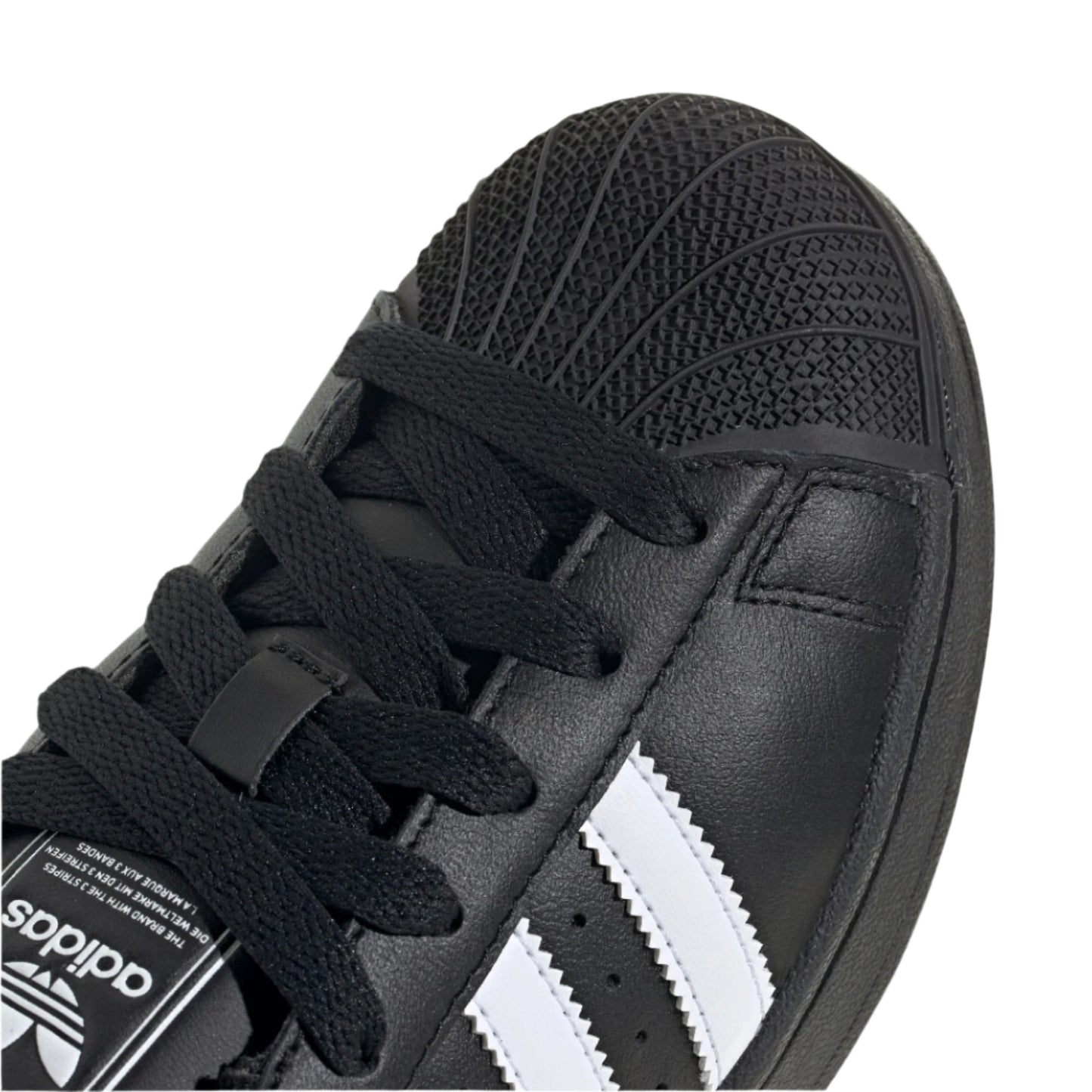 Grade School Adidas Superstar II J Shoes - Black/White/Black
