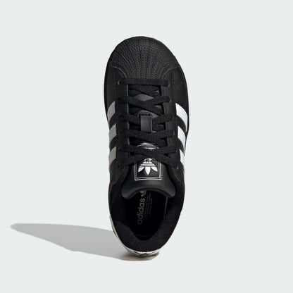 Pre School Adidas Superstar II - Black/White/Black