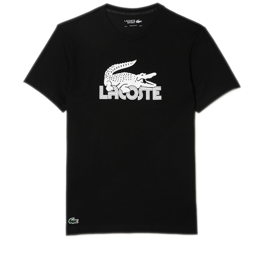 Men's Lacoste Ultra Dry Cotton Sport T-Shirt - Black/White