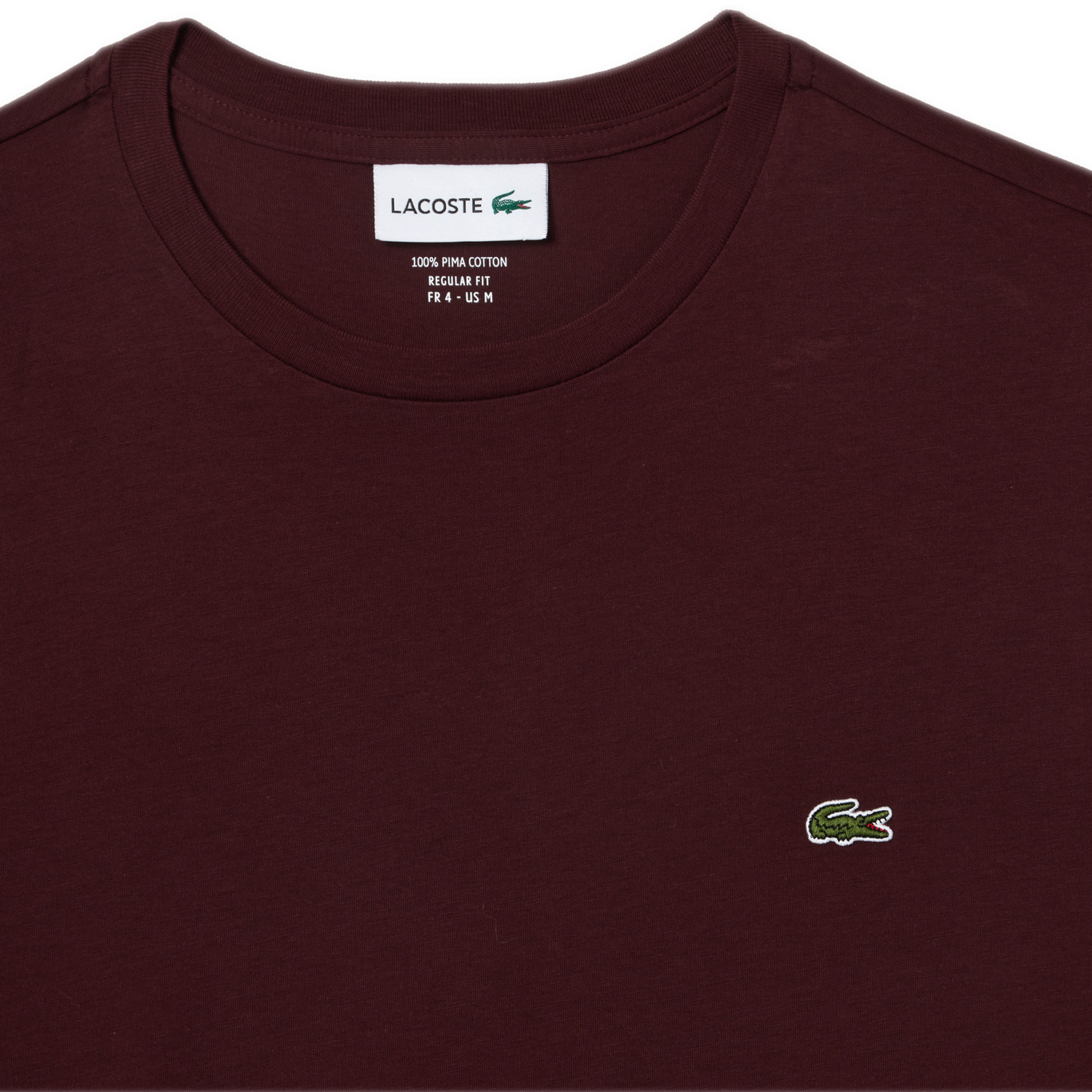 Men's Lacoste Pima Cotton T-Shirt - Bordeaux Dark