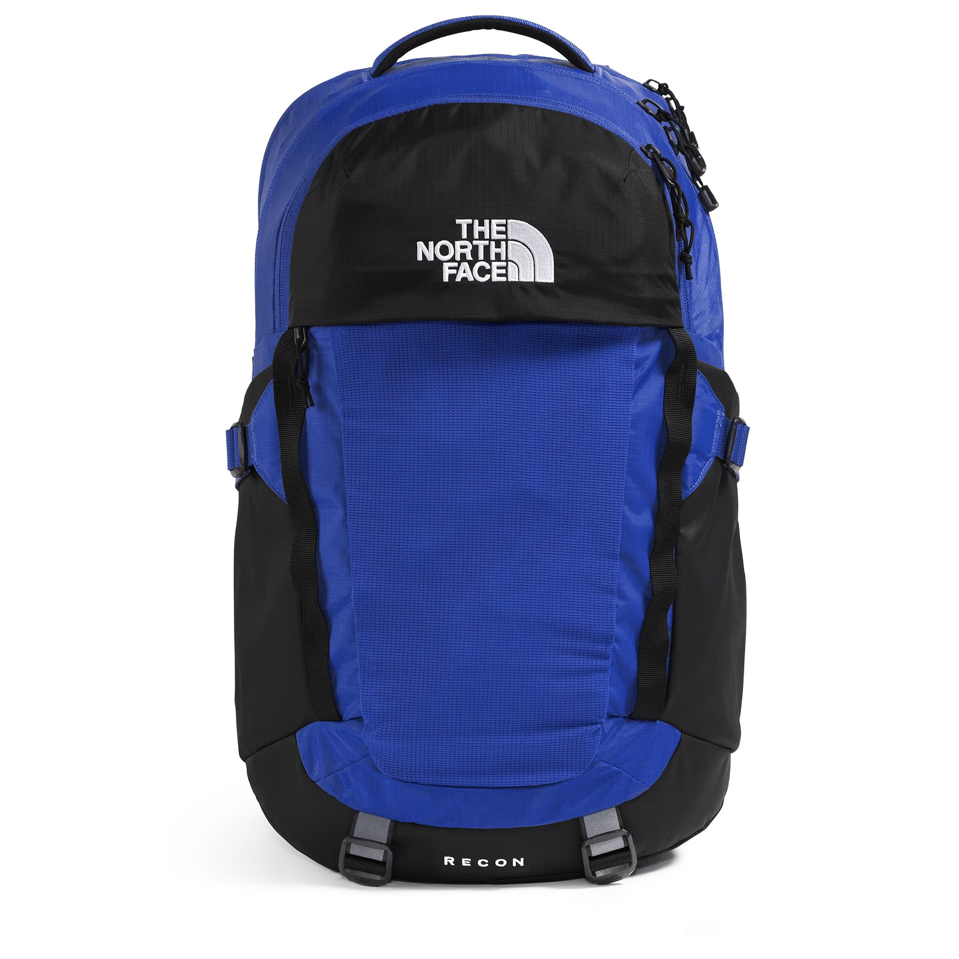 north face backpack amazon shock blue and black THE Recon, TNF Ripstop/ TNF FlexVent system with padded mesh back panels provide maximum comfort and the spine channel effectively ventilates and provides back support The North Face Recon Backpack
