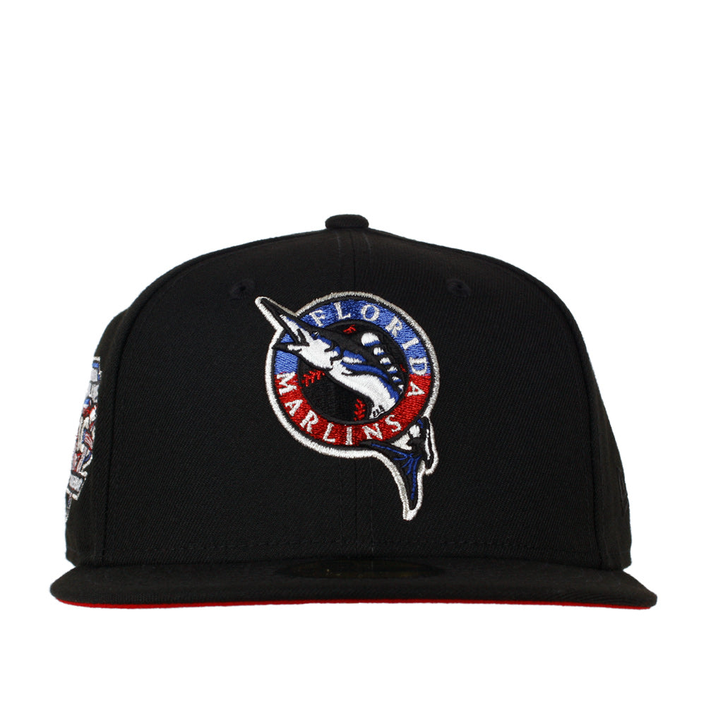 New Era Florida Marlins 10 Anniversary Patch - 59FIFTY Custom Fitted Hat - Pepsi 7 1/4
