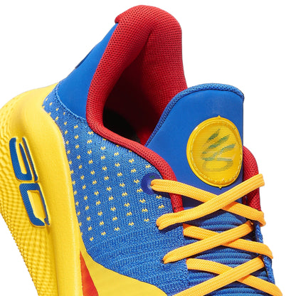 Men's Under Armour Curry 4 Low Flotro - Yellow/Blue