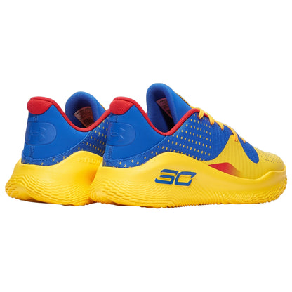 Men's Under Armour Curry 4 Low Flotro - Yellow/Blue