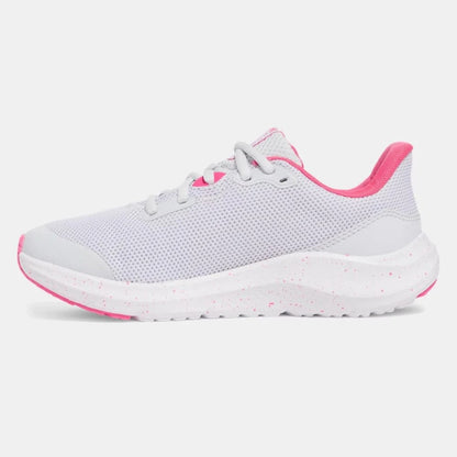 Grade School Under Armour Pursuit 4 - Distant Gray/Super Pink