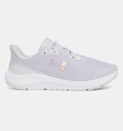 Grade School Under Armour Pursuit 4 - Halo Gray/Iridescent