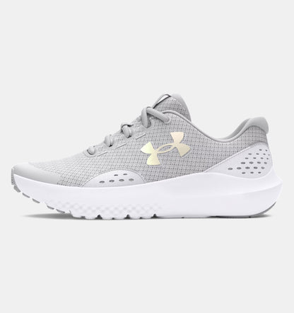 Grade School Under Armour Surge 4 - Halo Gray/White/Iridescent