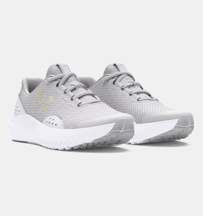 Grade School Under Armour Surge 4 - Halo Gray/White/Iridescent