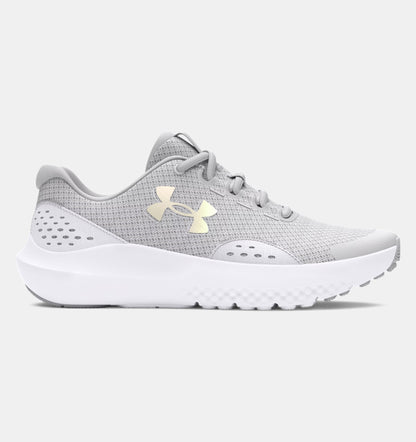 Grade School Under Armour Surge 4 - Halo Gray/White/Iridescent